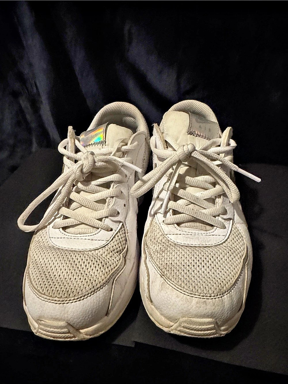 Nike Air Max Excee White Iridescent Excee White & Silver Athletic Shoes